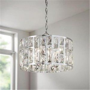 Home Decorators Collection Kristella 4-Light Chrome Chandelier Crystal Shade